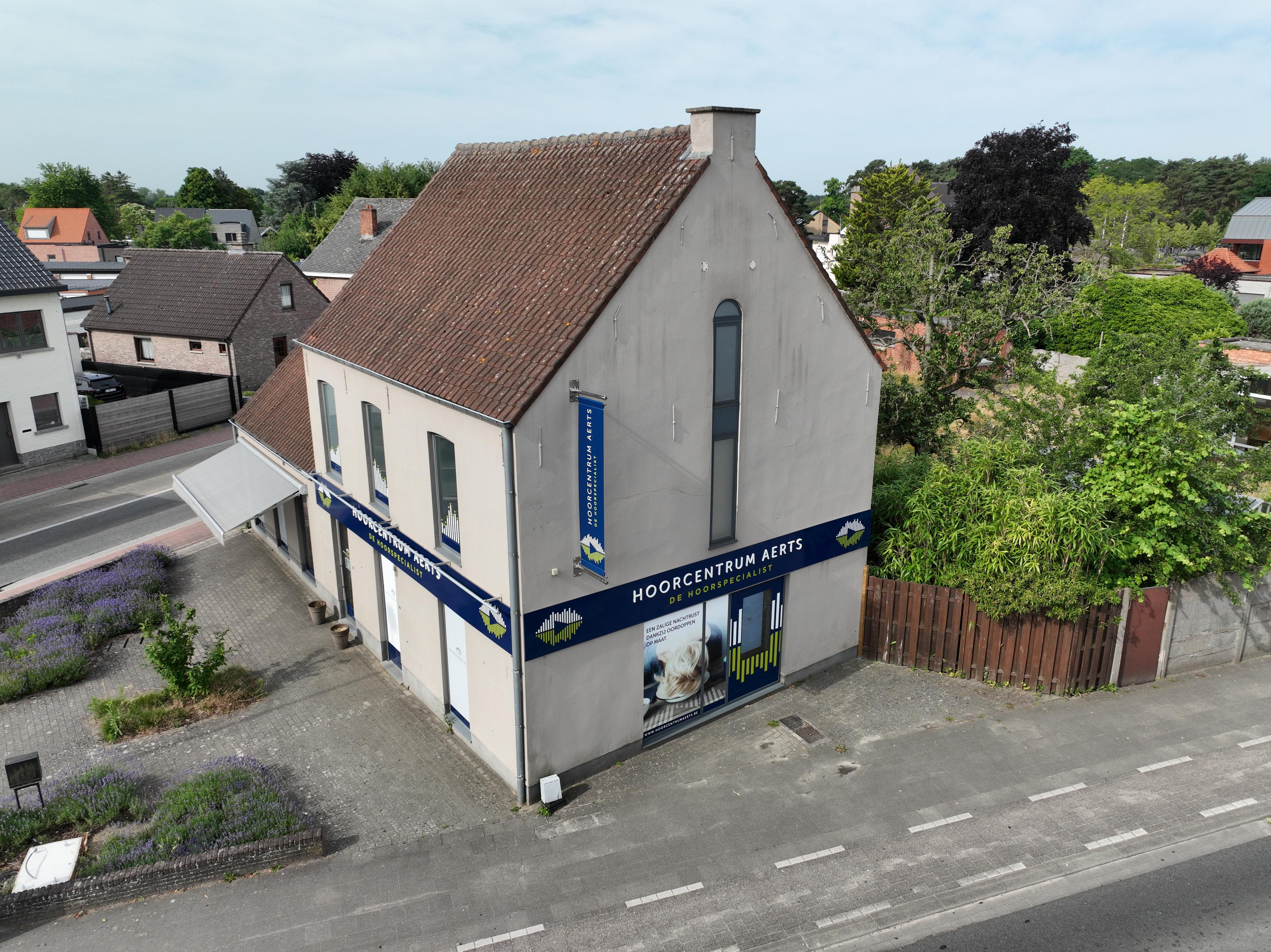 Luchtfoto van Hoorcentrum Aerts Bonheiden